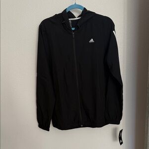 Adidas women’s Black Windbreaker Jacket